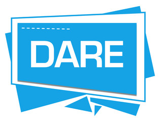 Dare Blue Squares Triangles Text 