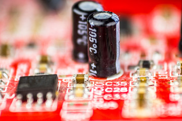 close up of sound card