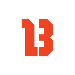 letter tb lb abstract geometric logo vector