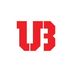 letter ub abstract geometric logo vector