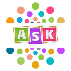 Ask Colorful Dots Blocks Circular 