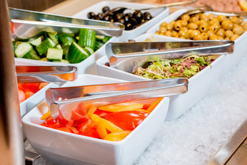 delicious breakfast at the hotel. Buffet