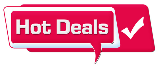 Hot Deals Pink White Comment Symbol Horizontal 