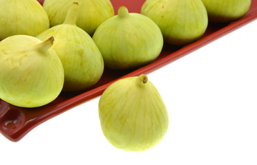 organic figs isolated on white background