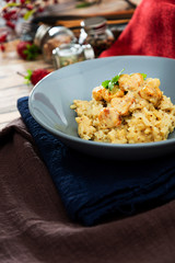 Chicken with Mustard and Rice