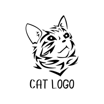 Vector of a cat face design on white background, Pet. Animals - Vector