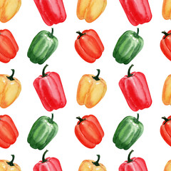 Watercolor background image of Fresh peppers