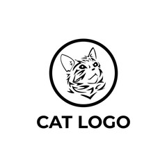 Vector of a cat face design on white background, Pet. Animals - Vector