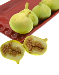 organic figs isolated on white background