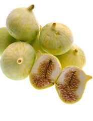 organic figs isolated on white background