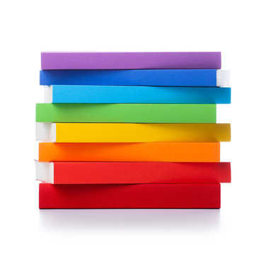 Stack of colored books