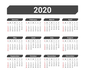 2020 Calendar