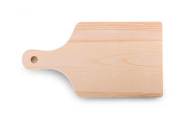 wood plate isolated on white background.