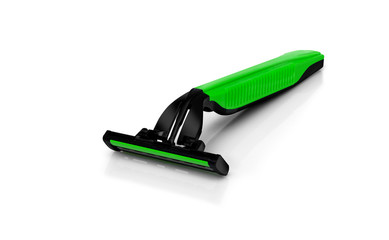 Men's shaving razor. Studio shot isolated on white