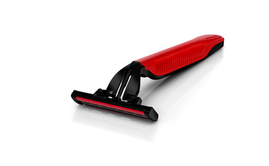 Men's shaving razor. Studio shot isolated on white