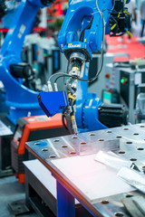 Welding robot in the process