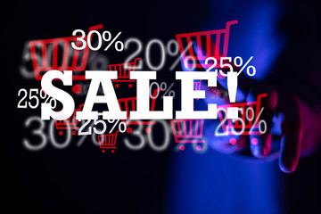 SALE CONCEPT DIGITAL in hand