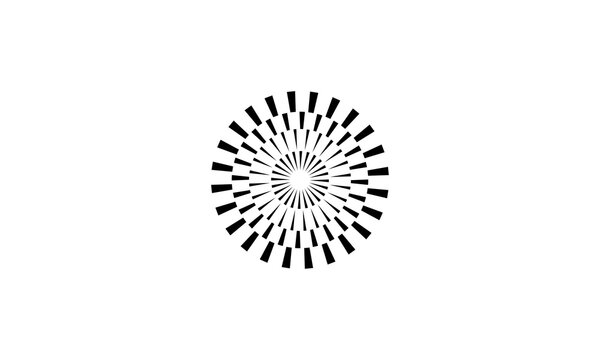 Blue Line Geometric Target optic Circle eye lens spark logo design concept