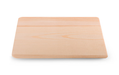 wood plate isolated on white background.