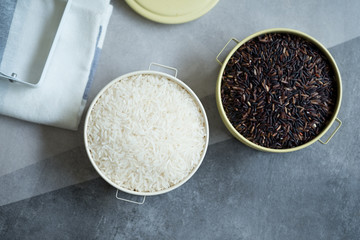 Healthy organic rice: Riceberry Rice and Jasmine rice