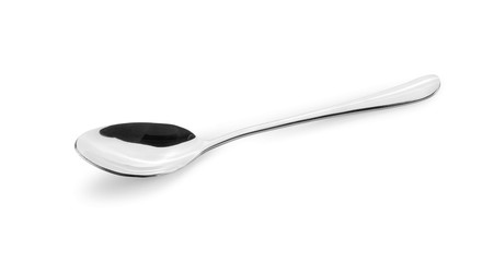 silver spoon isolated on white background