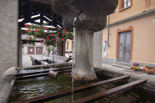 paese di Exilles val di Susa Torino Italia 