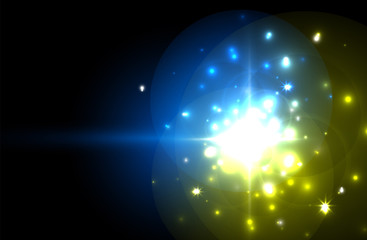 Abstract blue neon star background for celebration design. Luxury festive background.