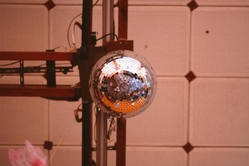 disco ball on the ceiling background