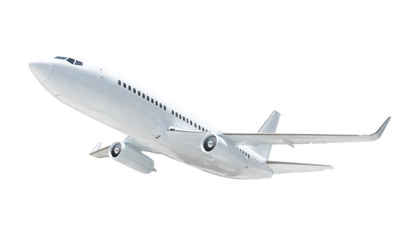 Airplane isolated on white background. Clipping Path and cutout