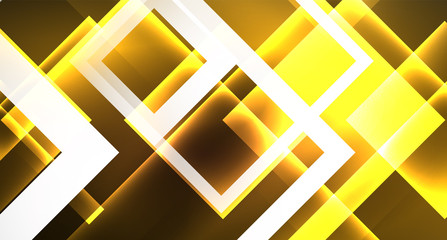 Naklejka premium Shiny neon design square shape abstract background. Retro vector abstract design banner template