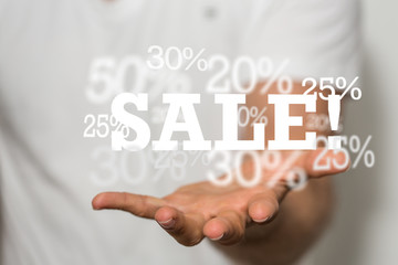SALE CONCEPT DIGITAL in hand