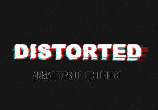 Distorted Glitch Text Effect