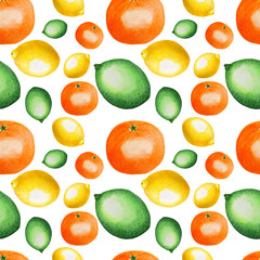  Pattern Fruits Citrus Orange Lemon Lime Watercolor illustration Tropics food Digital paper Textile set Summer botanical spring decor Design Wallpaper on the wall Scrapbooking Postcard
