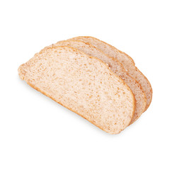 sliced bread isolated on white background