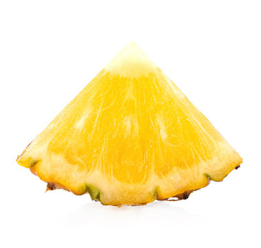 Pineapple slices isolated on white background