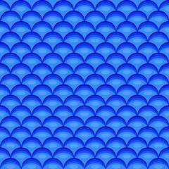 Vector seamless illustration of fish scales in blue color