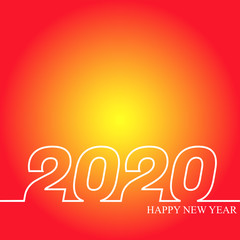 2020 Year -  Vector illustration design for poster, textile, banner, t shirt graphics, fashion prints, slogan tees, stickers, cards, decoration, emblem and other creative uses