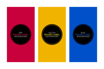 Colorful flat banner set