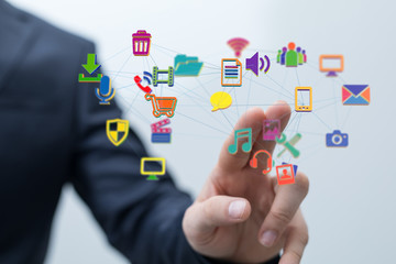 Protect Cloud Information Data Concept..