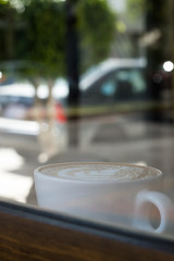 Reflejo de taza de café 