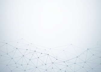 Abstract technology background with connecting dots and lines. Data and technology concept. Internet network connection 