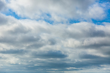Cloudy summer sky with blue sky at daytime