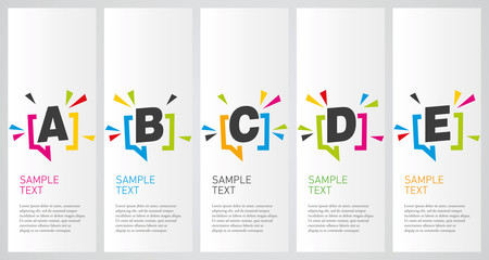 Colorful infographics design vector layout business success concept abcde option step