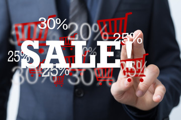 SALE CONCEPT DIGITAL in hand