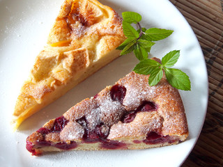 Apfel- und Kirschkuchen