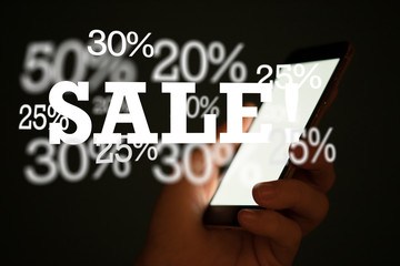 percent shopping digital in hand