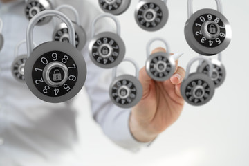 security data code digital in hand