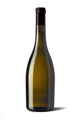 bottle of wine isolated on white background