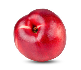Nectarine fruit isolated on white background. full depth of field