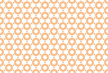 Seamless pattern. White background, shaped diamonds and stars in brown tints.